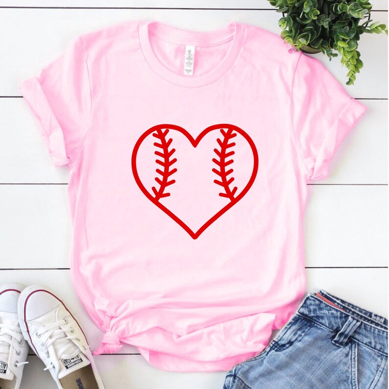 Baseball Softball Heart SVG Baseball Heart Svg Softball Etsy