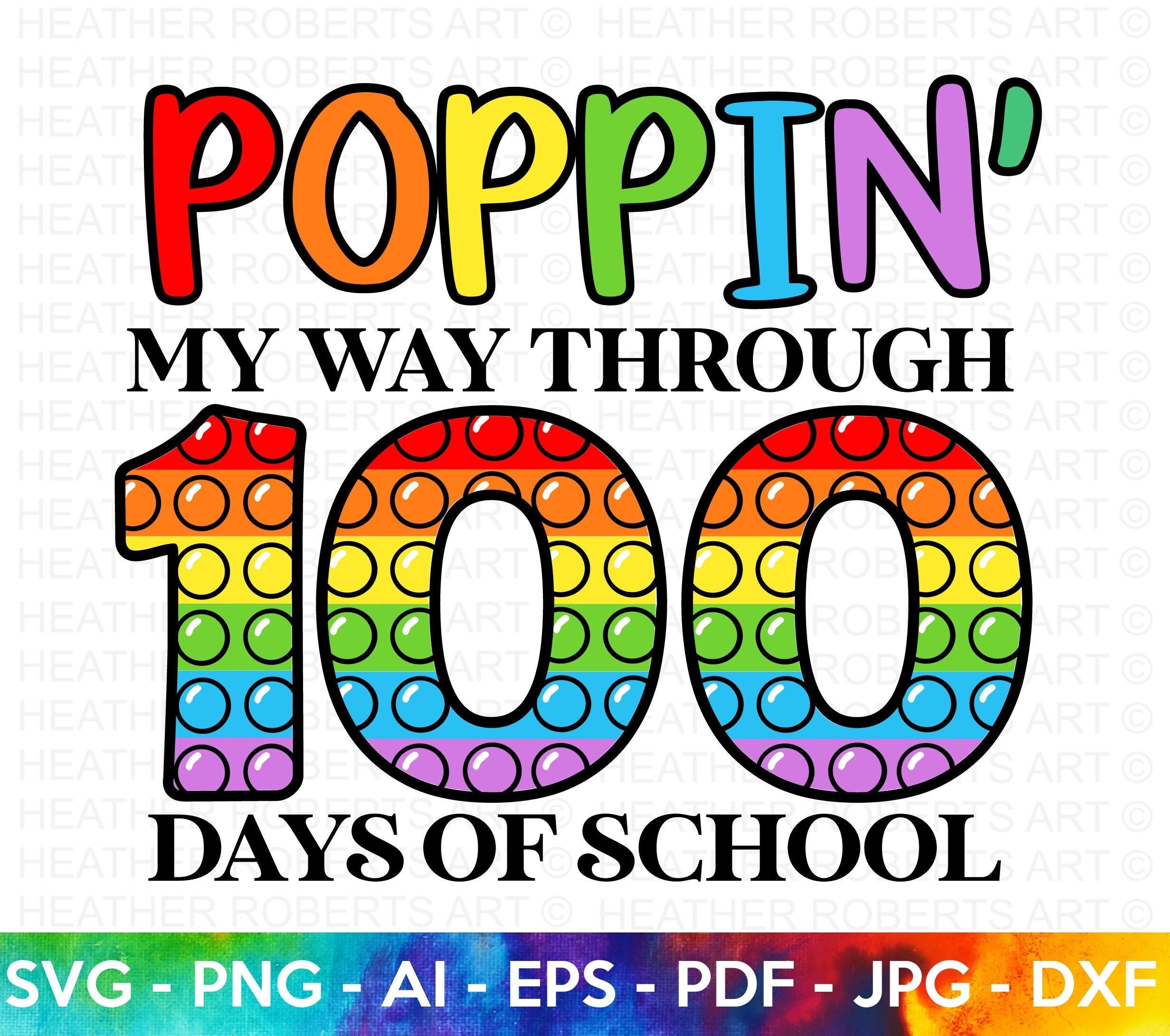 100 Days of School SVG 100th Day of School Svg 100 Days Etsy