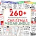 CHRISTMAS MEGA BUNDLE, 260+ Designs, Heather Roberts Art Bundle, Christmas svg, Winter svg, Holidays svg, Cut Files Cricut, Silhouette 
