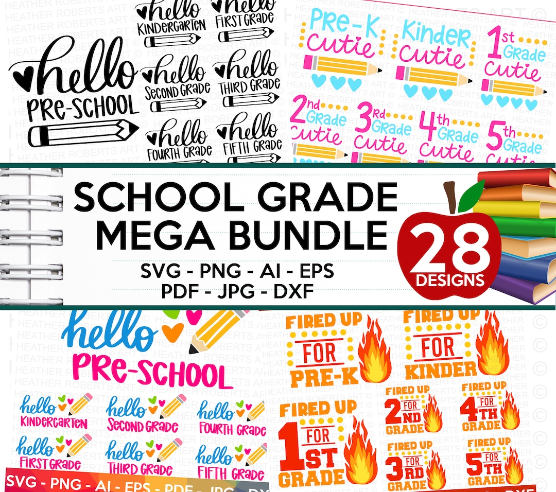 Back to School SVG Bundle: Teacher & Kids Shirt Designs (28 Files) - Etsy