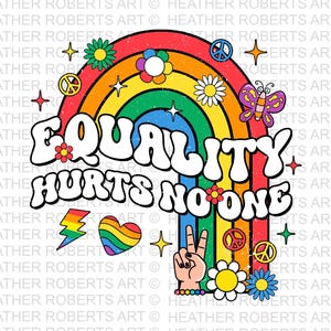 Corazones arcoíris de igualdad, nadie en PNG, bandera arcoíris del orgullo LGBT, gays y lesbianas, descarga de sublimación de camisetas LGBTQ, descarga digital del Mes del Orgullo LGBT