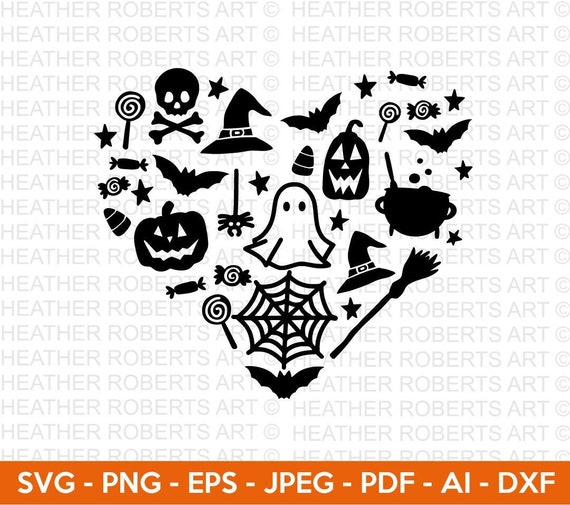 Halloween Heart SVG Halloween SVG Halloween Shirt Svg Ghost Etsy