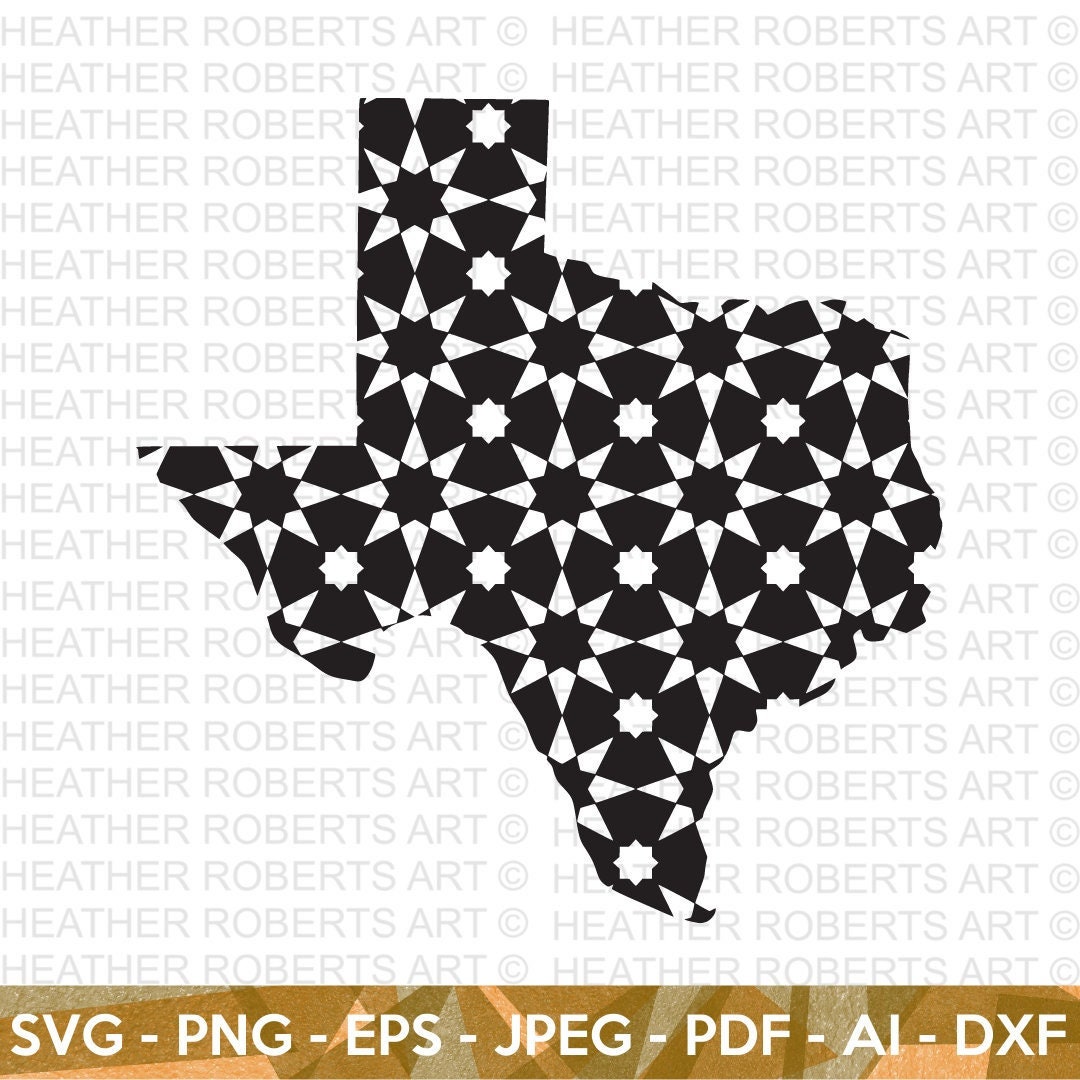 Texas Pattern SVG: State Silhouette Clipart (digital Download) - Etsy