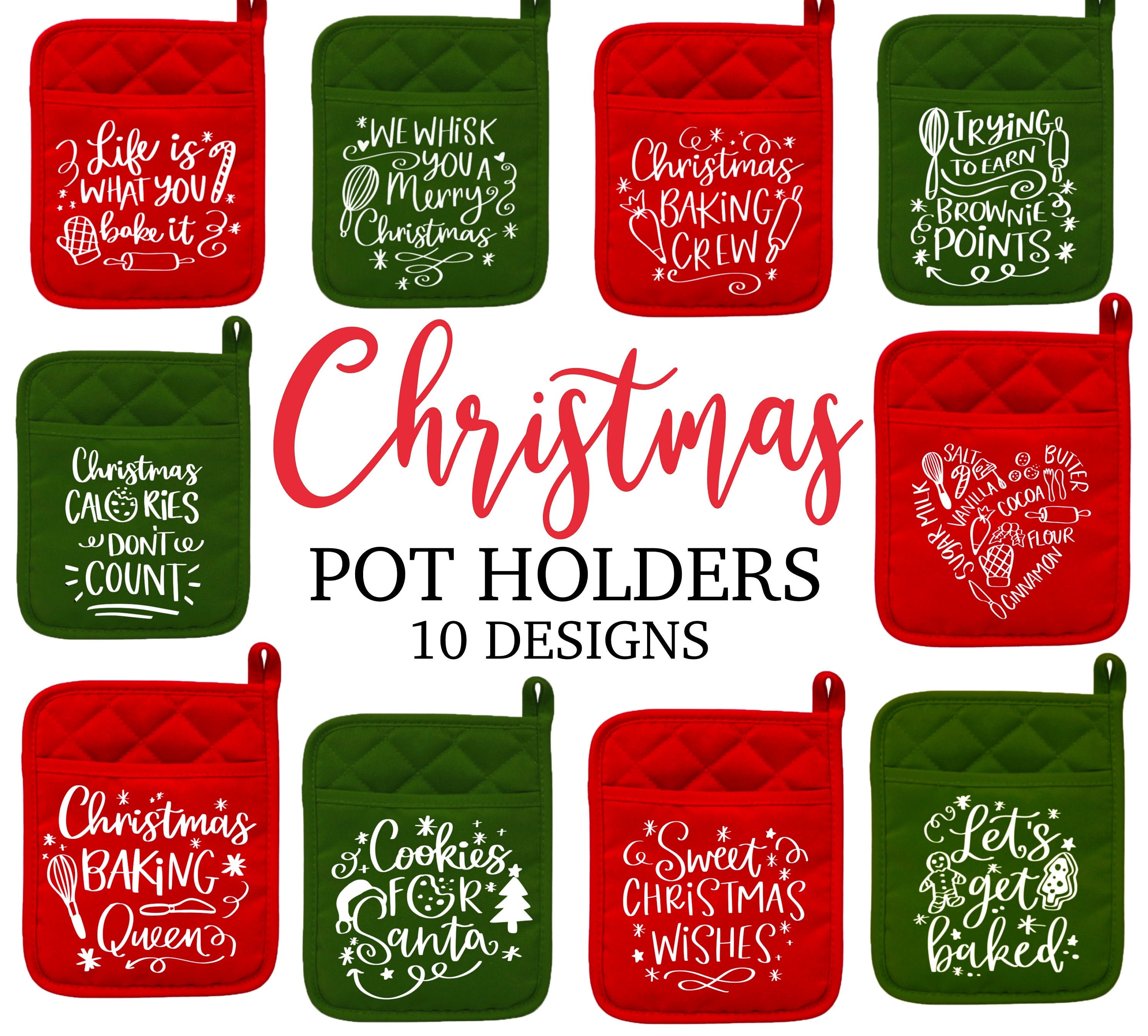 Merry Christmas Oven mit and Pot Holder | African American Expressions