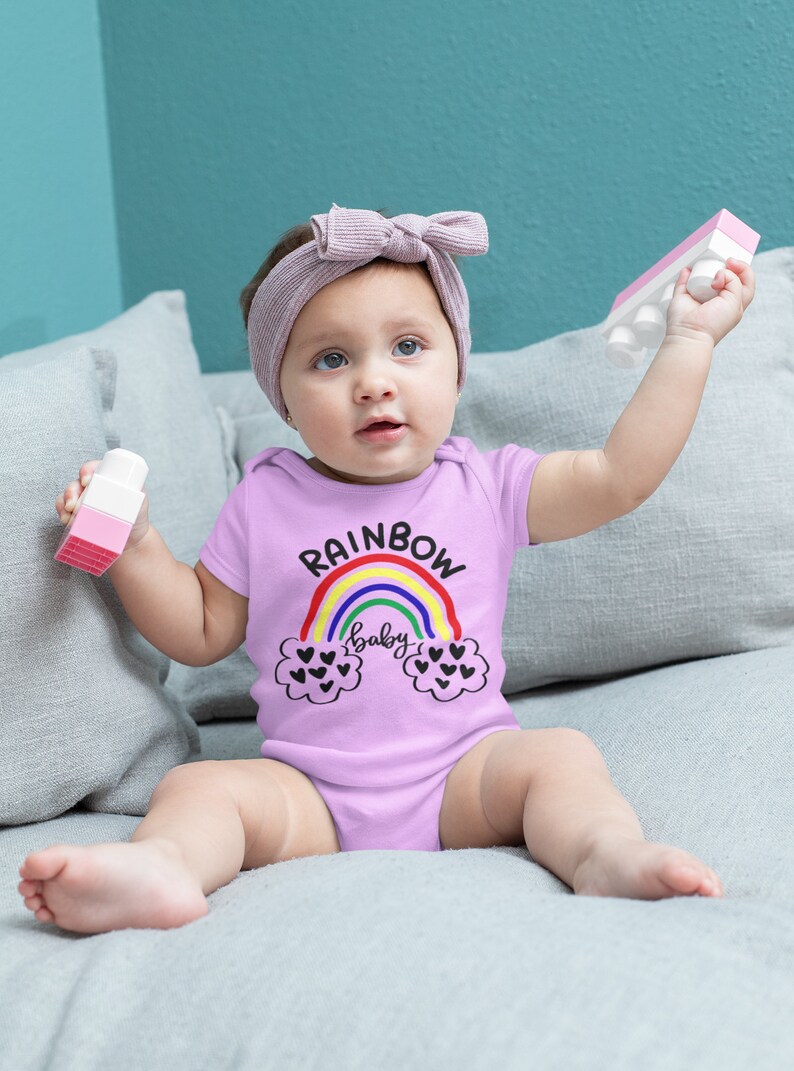 Rainbow Baby SVG Rainbow Onesie Svg Rainbow Baby Shower Svg Etsy