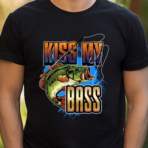 Beso mi sublimación de bajo PNG, bajo de boca grande PNG, pez bajo, sublimación de pesca PNG, pescador png, divertido y humorístico, descarga digital