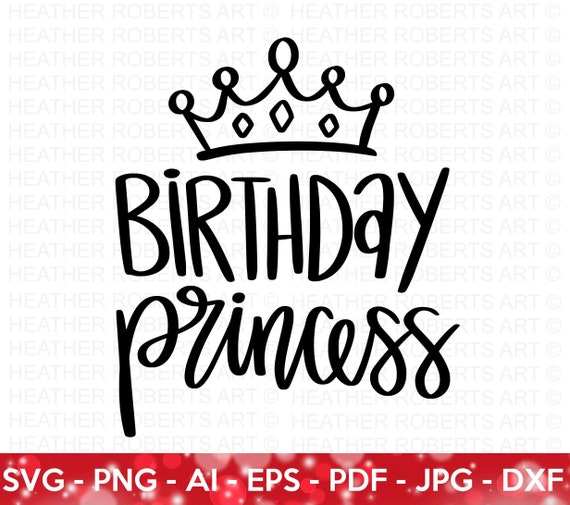 SVG It/'s My Birthday Hand Lettered Printable Design DXF and PDFs for Printing PNG Cutting and More