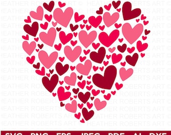 Heart Svg Files for Cricut, Valentines Day PNG, Love SVG Cut File ...
