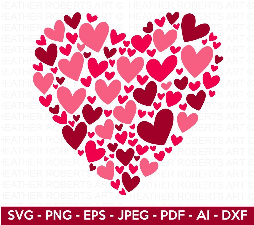 Heart Svg, Valentines Day PNG, Love SVG Cut File, Mothers Day DXF Cut ...