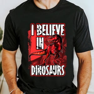 Eu Acredito em Dinossauros PNG, Crianças T-Rex PNG, Camisa de Menino png, Tiranossauro Rex Png, Camisa Infantil, Camisa Masculina, Design de Sublimação, Digital