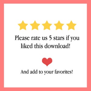 Pode incluir: Cinco estrelas amarelas com um cora&ccedil;&atilde;o vermelho abaixo. O texto diz "Por favor, avalie-nos com 5 estrelas se voc&ecirc; gostou deste download! E adicione-o aos seus favoritos!"