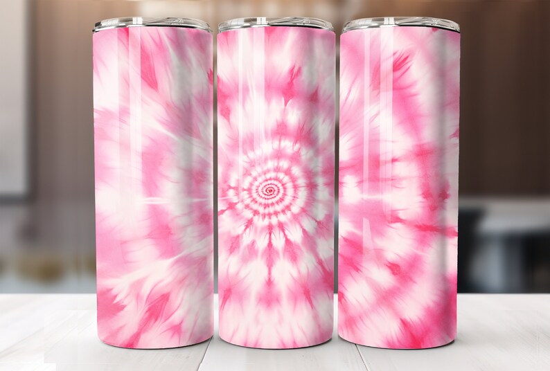 Pink Tie Dye 20 Oz Skinny Tumbler Wrap: Sublimation Design (PNG) - Etsy