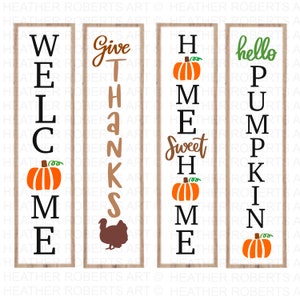 Fall Porch Sign SVG Bundle, Halloween Porch Sign, Autumn Porch Signs, Welcome Signs SVG Bundle, Cut Files for Cricut, Silhouette image 2