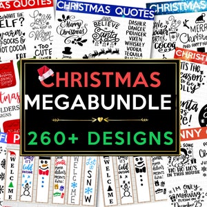 MEGA PAQUETE DE NAVIDAD, Más de 260 diseños, Heather Roberts Art Bundle, Navidad svg, Invierno svg, Vacaciones svg, Cortar archivos Cricut, Silueta