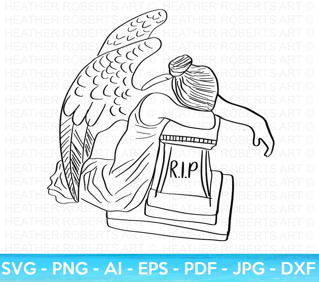 Crying Angel SVG, Angel SVG, in Loving Memory Svg, Memorial SVG, Angel