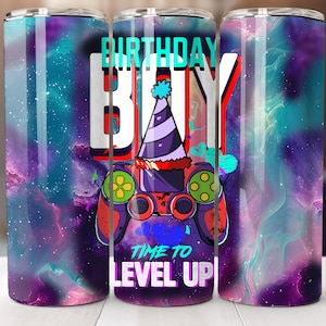 Birthday Boy 20 oz Tumbler Wrap Vorlage, Gamer Sublimation, Gamer Tumble Wrap, Spieltag Tumbler Wrap, Videospiel Tumbler Wrap