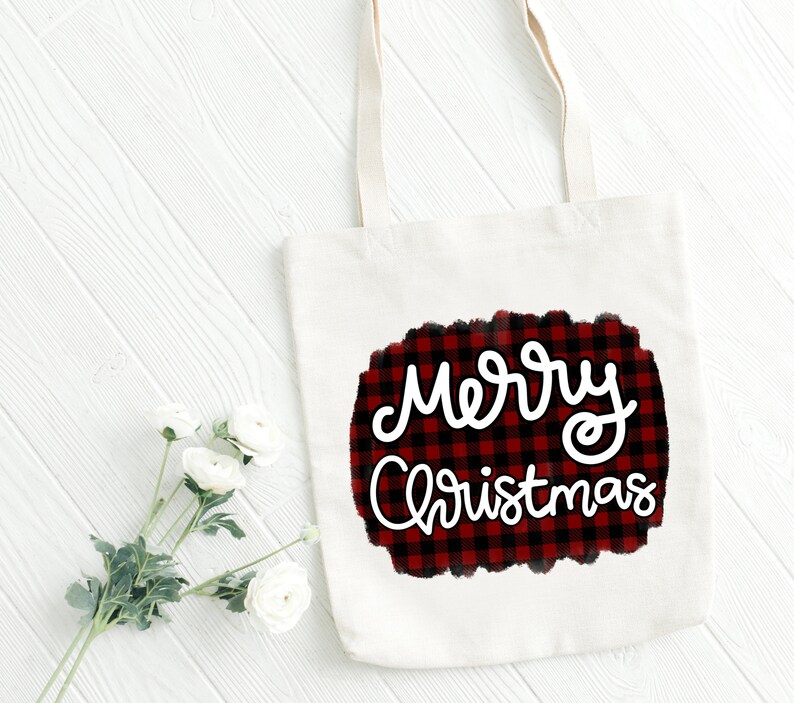 Merry Christmas Red Plaid Sublimation PNG Merry Christmas | Etsy