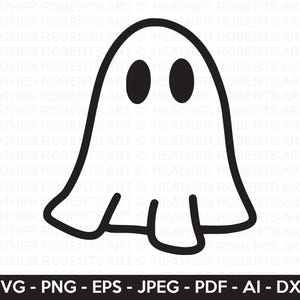 Ghost SVG: Halloween Clipart, Scary Vibes (Digital Files)