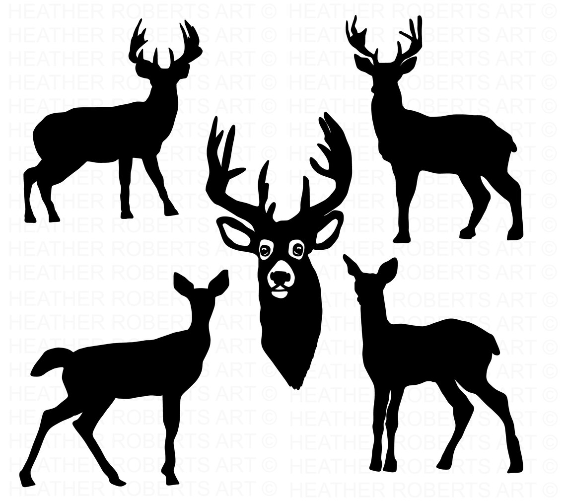 Deer SVG Bundle Deer SVG Nature Deer Svg Mountains Svg - Etsy