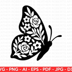 Papillon SVG, SVG Silhouette papillon, clipart papillon, papillon monarque SVG, svg papillon mariage, svg printemps, Silhouette Cricut png