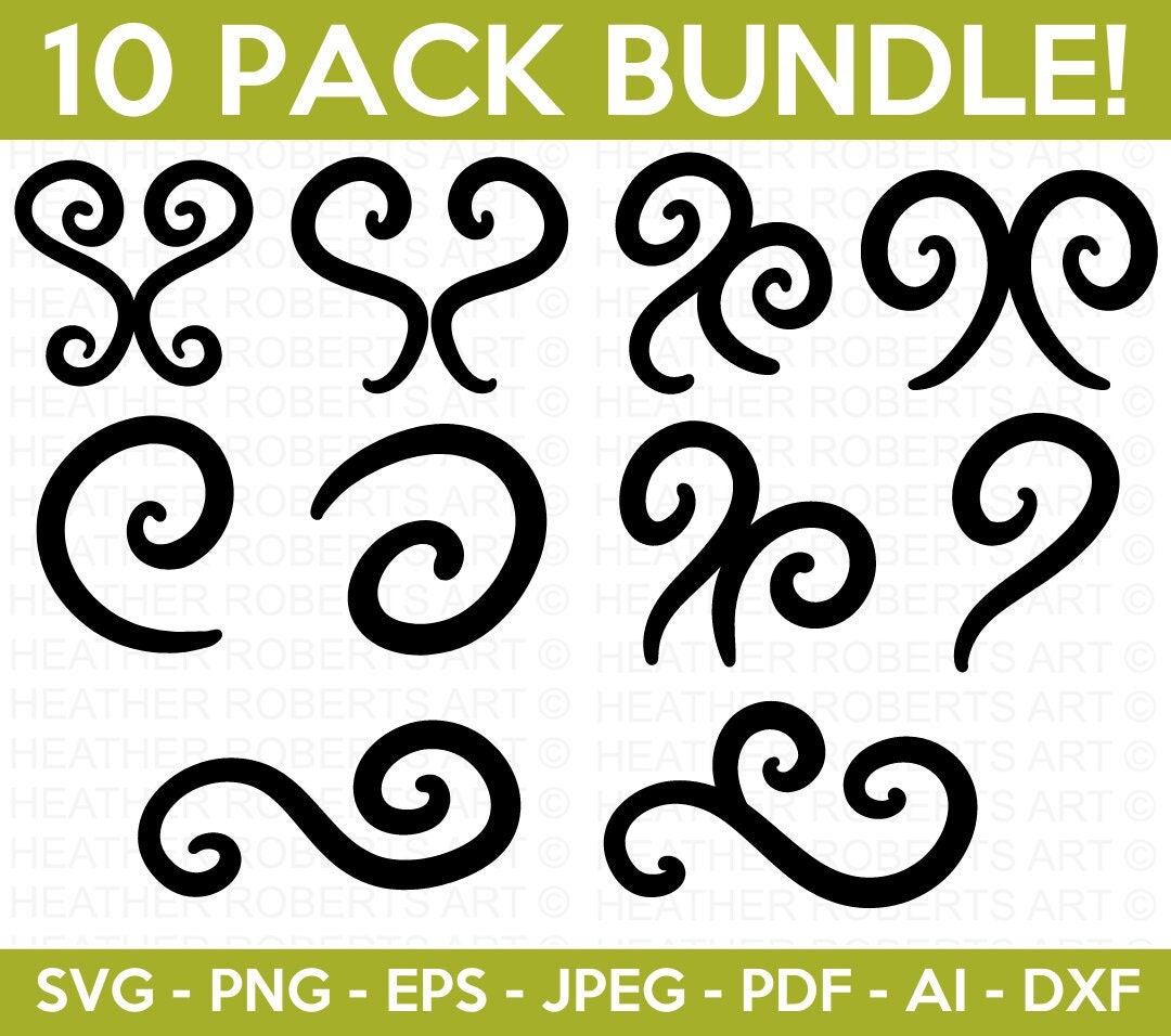 Flourish SVG Bundle, Swoosh Svg, Swashes Svg, Swirl Svg, Squiggle Svg