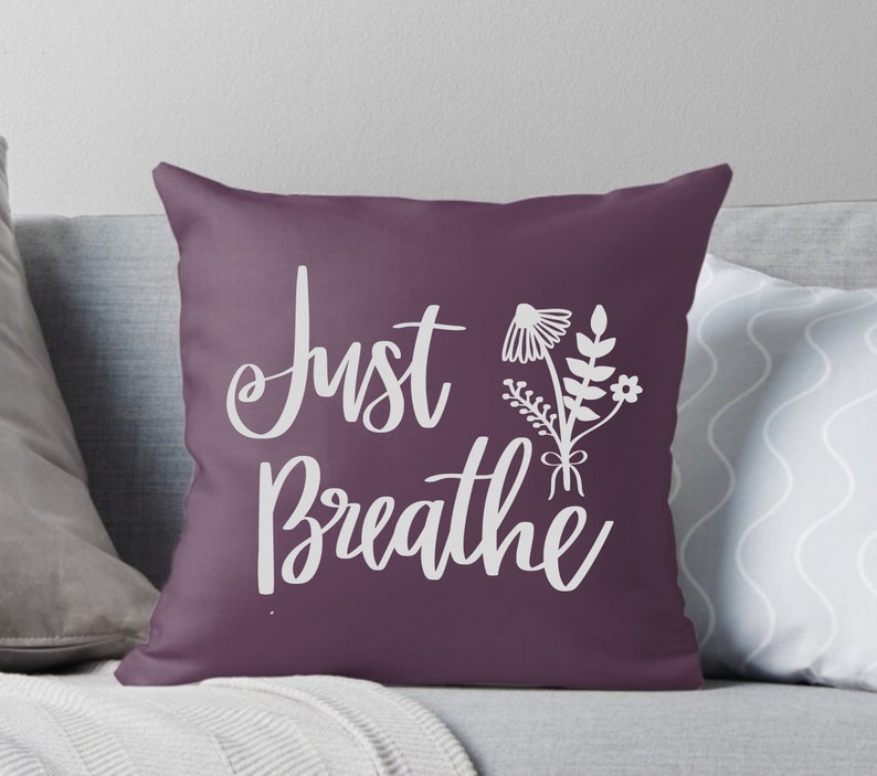 Just Breathe SVG Positive Quotes SVG Hand-lettered Quotes | Etsy