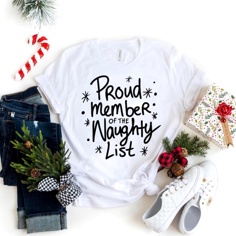 Naughty List SVG Funny Christmas Shirt Svg Woman Shirt Etsy Canada