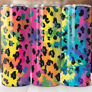 Leopardenmuster Becher Wrap: Bunt Gepard Design (PNG)