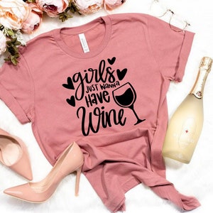 Girls Just Wanna Have Wine SVG, Wine SVG, Funny Wine Quote Svg, Wine ...