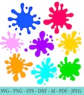 Paint Splatter SVG, Bundle, Paint Splats Svg, Paint Svg, Clipart, Vector, Ink splatter, Paint streak blob, Cut File for Cricut, Silhouette