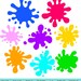 Paint Splatter SVG, Bundle, Paint Splats Svg, Paint Svg, Clipart, Vector, Ink splatter, Paint streak blob, Cut File for Cricut, Silhouette