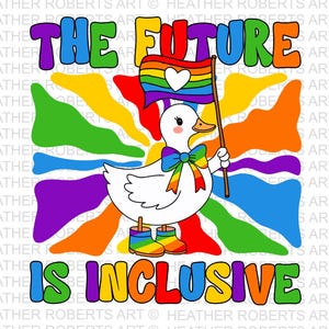 Die Zukunft ist inklusive PNG, Die Zukunft ist inklusive Shirt, Regenbogen Pride T-Shirt PNG, Trans Rechte Top, LGBTQ Geschenk, Fortschritt Stolz Shirt Design
