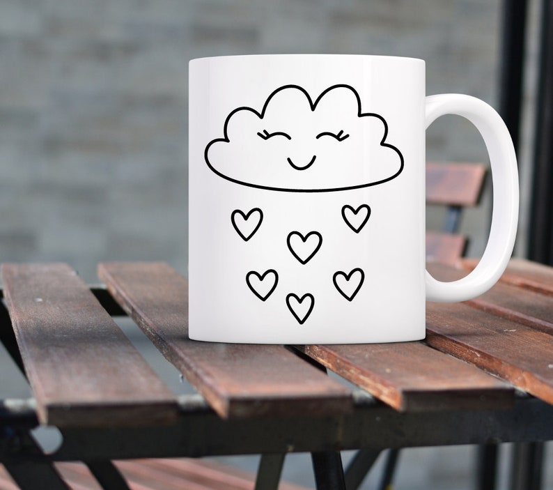 Valentine Heart Rain Cloud SVG Cut File for Cricut | Cute Love Weather ...
