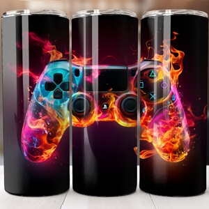 Gamer 20 Unzen Tumbler Wrap, 3D Game Controller Tumbler Wrap, Videospiel-Designs, Videospiel Sublimation, Videospiele Tumbler Wrap, Sublimation