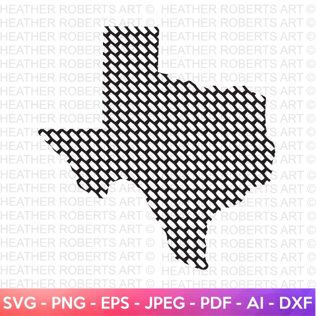 Texas Pattern SVG: State Silhouette Clipart (digital Download) - Etsy