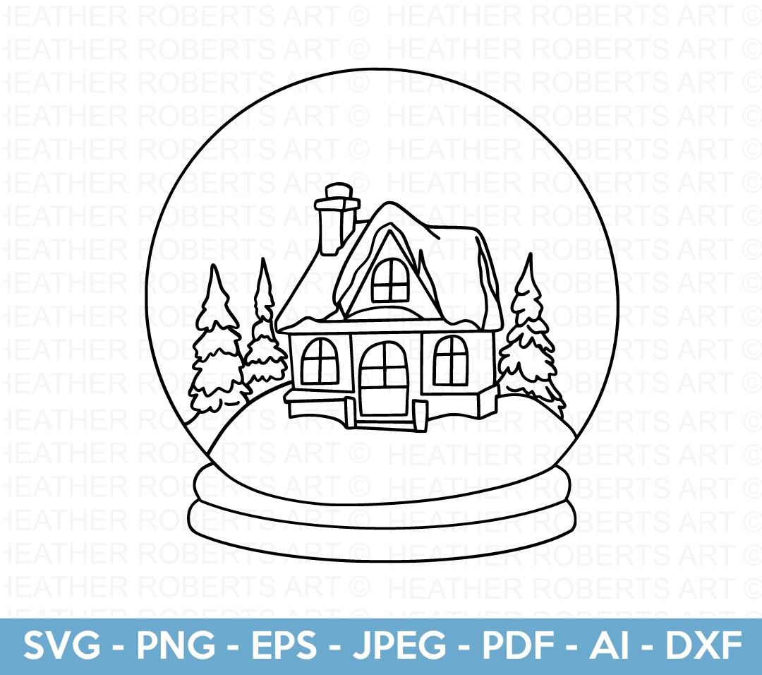 Snow Globe Outline SVG Christmas SVG Christmas Family Shirts SVG Snow globe outline svg christmas svg christmas family shirts svg