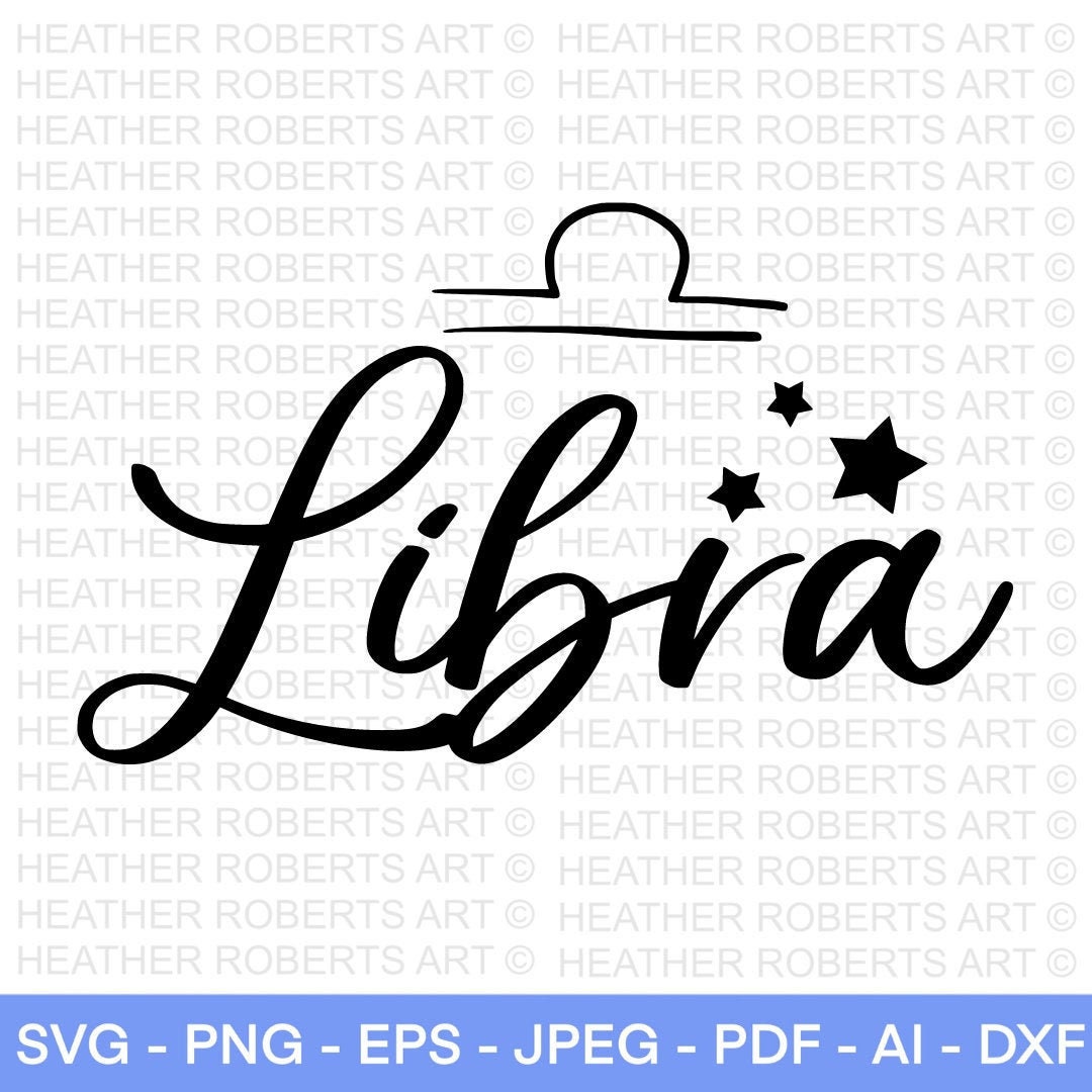 Libra Zodiac Sign SVG: Astrology Symbol Cut File (digital Download