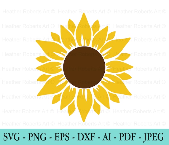 Free Simple Sunflower Svg Free SVG PNG EPS DXF File