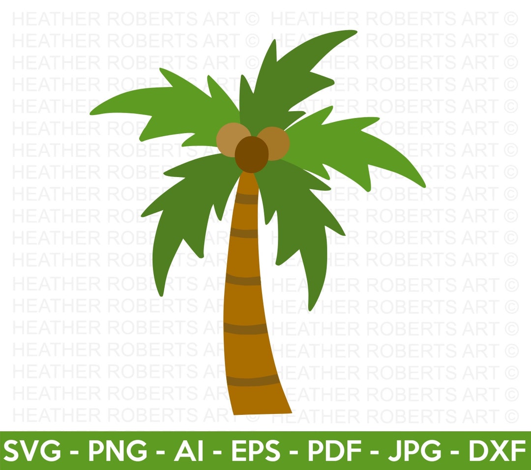 Palm Tree SVG, Layered Palm Tree SVG, Colored Palm Tree Svg, Summer SVG