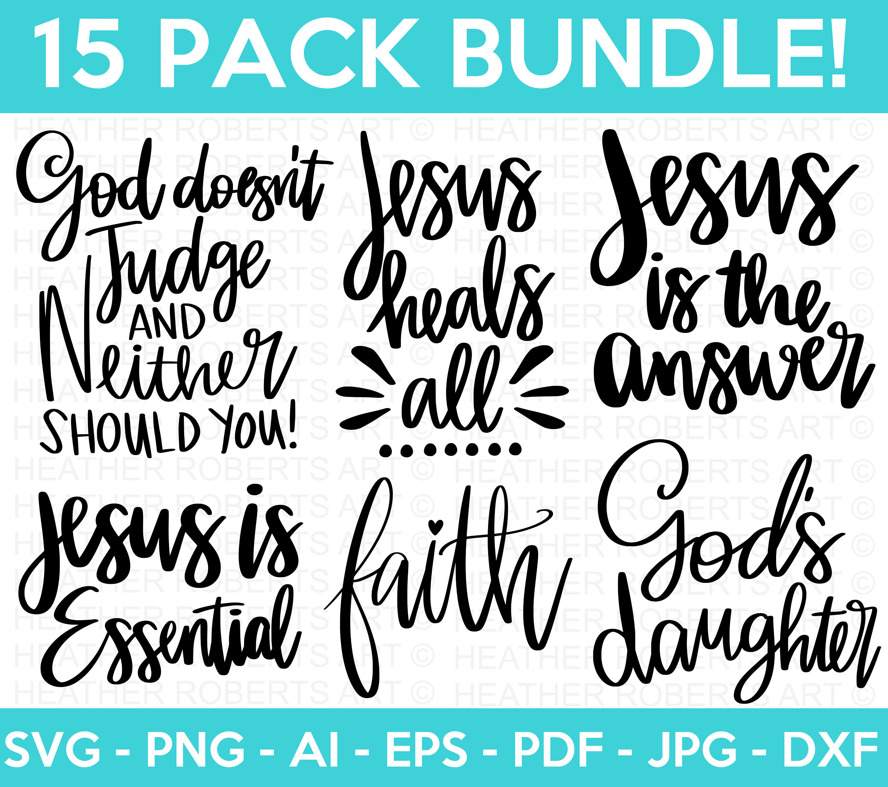 Jesus Christian SVG Bundle, Scripture Bundle, Instant Download, Bible…