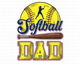 Retro Softball Dad Png, Softball Dad Like A Baseball Dad But With Bigger Balls Png, Gift For Dad, Father's Day Png, Softball Game Day Png