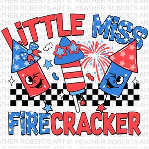 Little Miss Firecracker Png, amerikanisches Mädchen Png, 4. Juli Png Mädchen Kleinkind, USA Mädchen PNG, Kinder Shirt Design Download, Unabhängigkeitstag Shirt