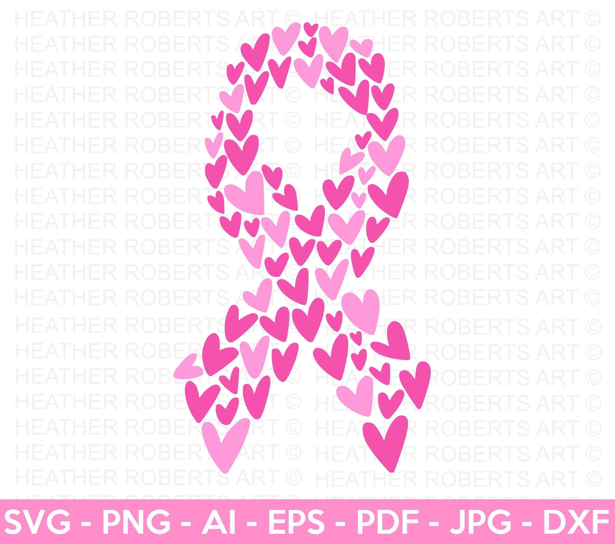 Pink Ribbon Heart