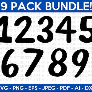Pacchetto numeri SVG, numeri numerali SVG, monogrammi numerici, conteggio numeri SVG, disegni numerici SVG, file di taglio Cricut, Silhouette