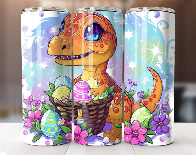 Easter T-rex Dinosaur Clipart With Bunny Ears & Basket - PNG for DTG ...