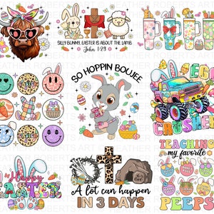Pacote de sublimação de Páscoa, Páscoa PNG, Páscoa Cristã PNG, Coelhinho da Páscoa png, Páscoa para crianças png, Sublimação de Jesus, Cristão, Sublimação