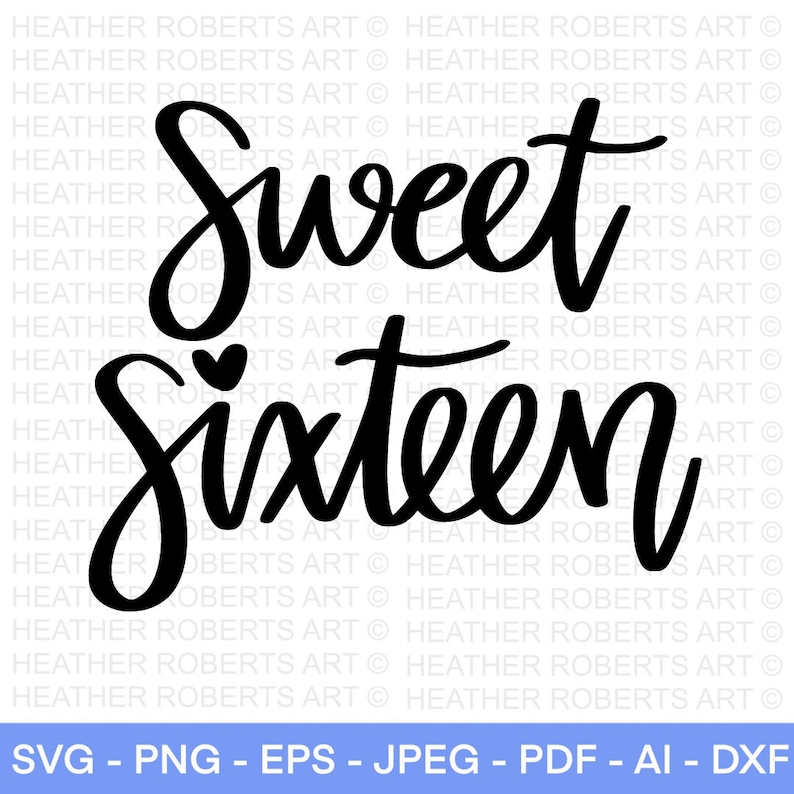 Sweet Sixteen SVG Sweet 16 SVG Birthday Girl svg Birthday | Etsy