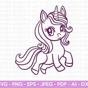 Cute Unicorn SVG PNG, Unicorn Clip Art, Unicorn kawaii SVG, Unicorn svg, Silhouette Cut File,svg Files for Cricut