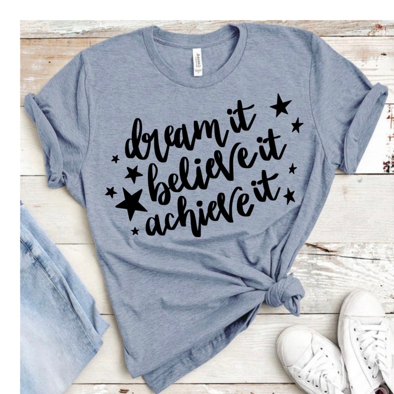 Download Dream SVG Happy Svg Believe Achieve Goals Self Love | Etsy
