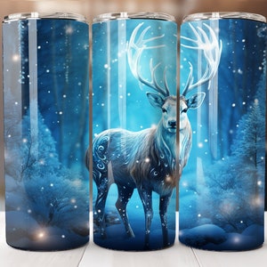 Weihnachtsren 20 Oz Skinny Tumbler Wrap, Weihnachtsdesign Tumbler Wrap, lebendige Verpackung, gerade Tempalte, konisch, Sublimationsgrafiken